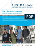 Certificate III in ESL (Further Studies)