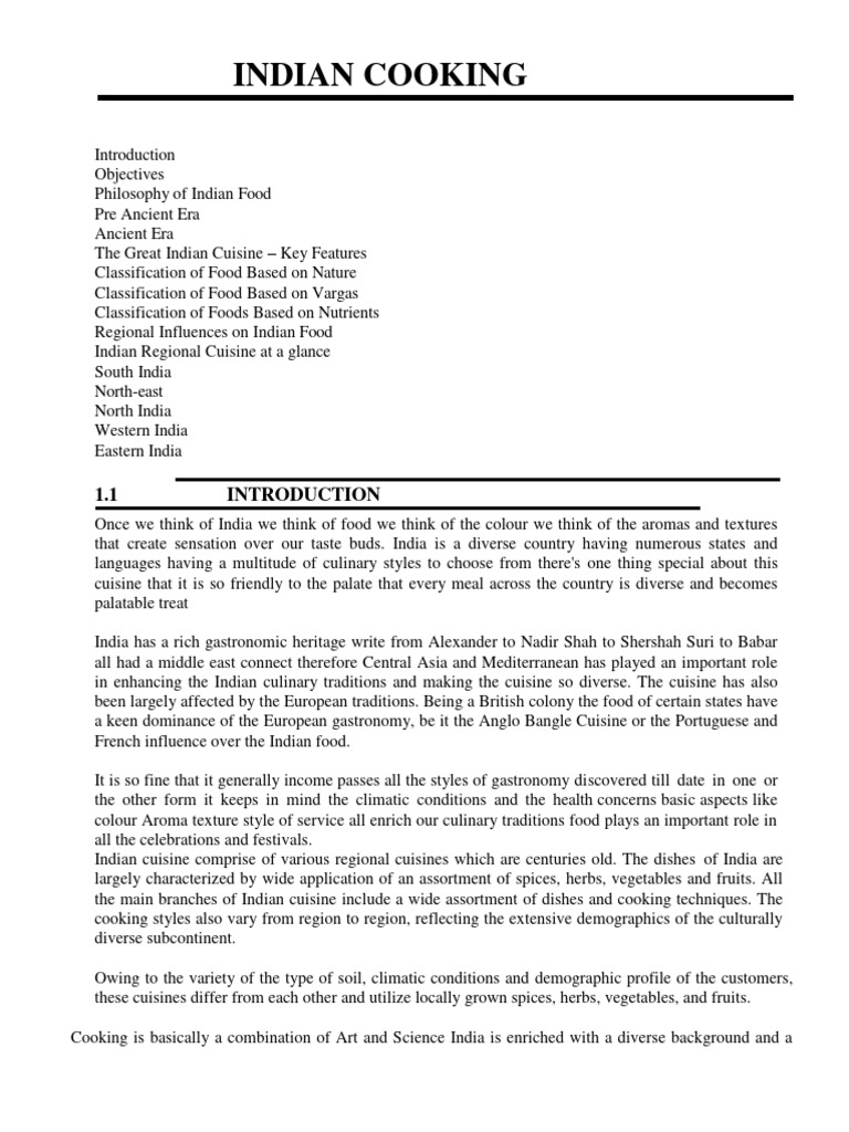 Indian cooking pdf