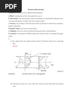 Fluid Mechanics - Corrected Exercises