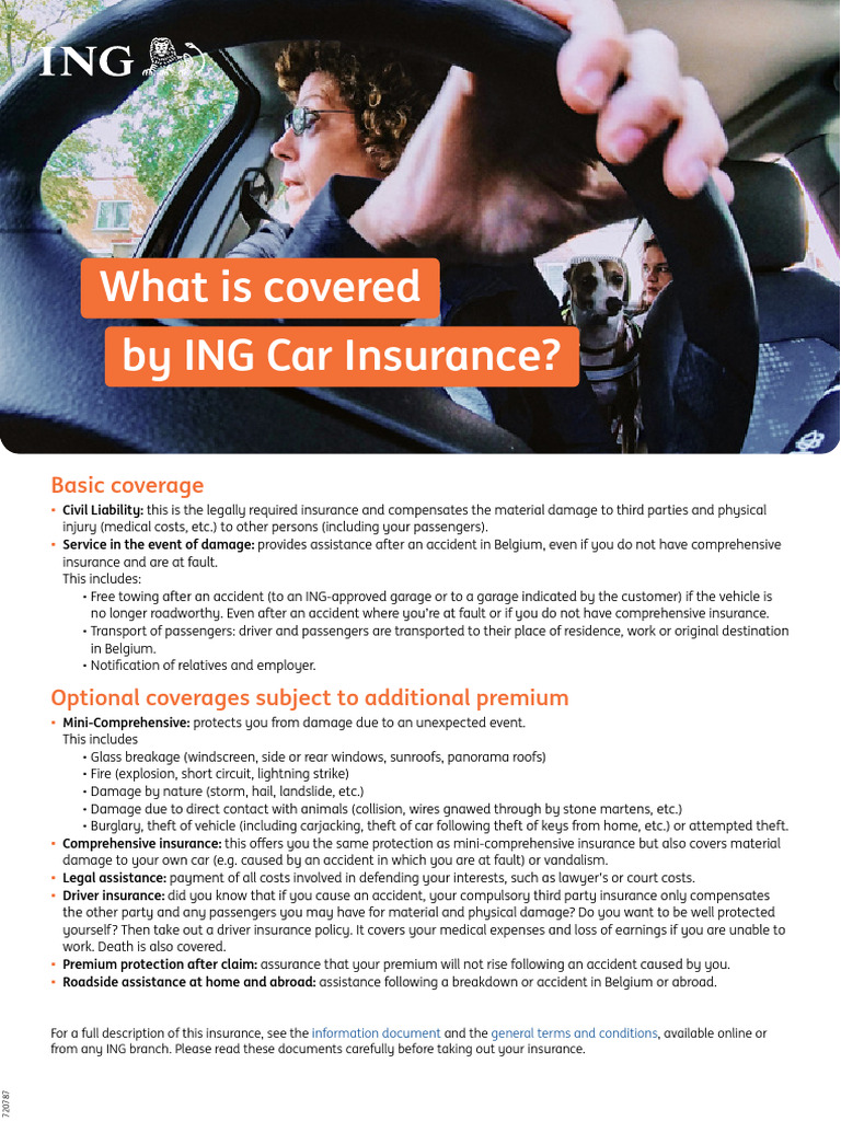 ING Car Insurance Coverage Explained | PDF