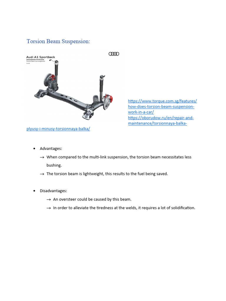Torsion beam suspension PDF