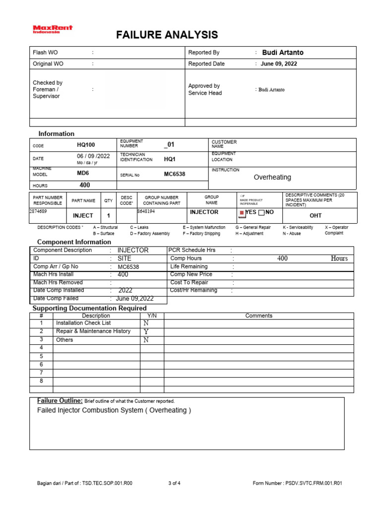 Failure Analysis Report AFA 1 | PDF | Mechanical Engineering | Engines