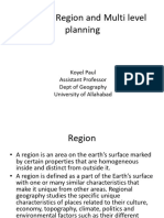 Planning Region and Multi Level Planning