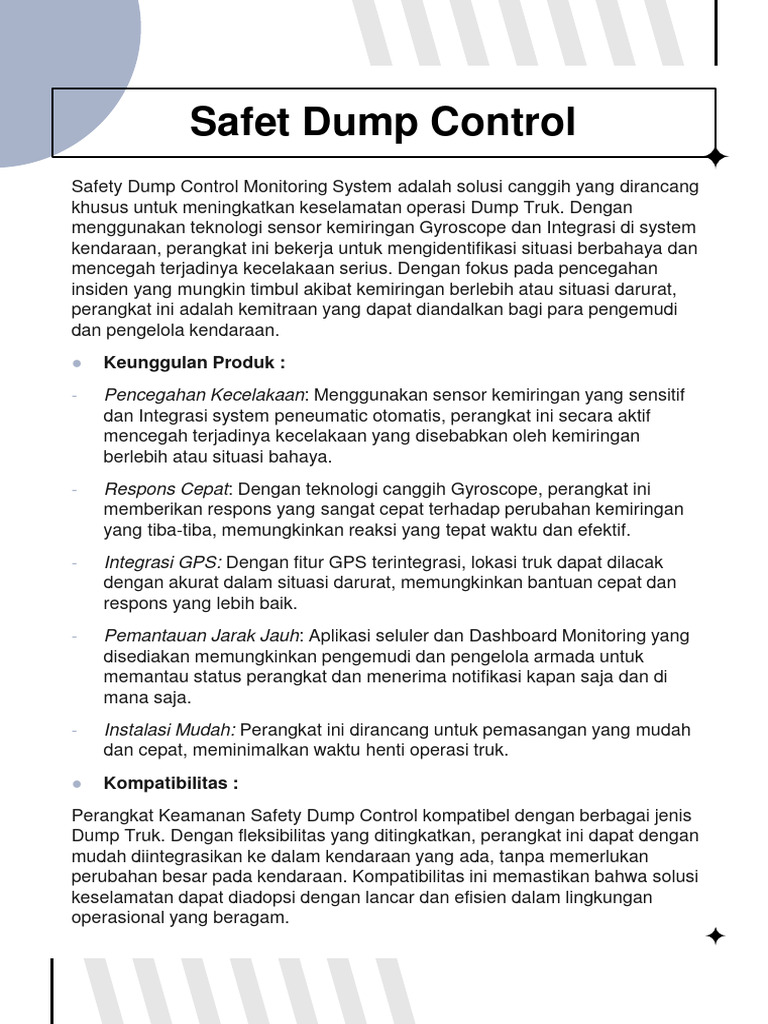 Sistem Pemantauan Keamanan Dump Truk | PDF | Teknologi & Rekayasa
