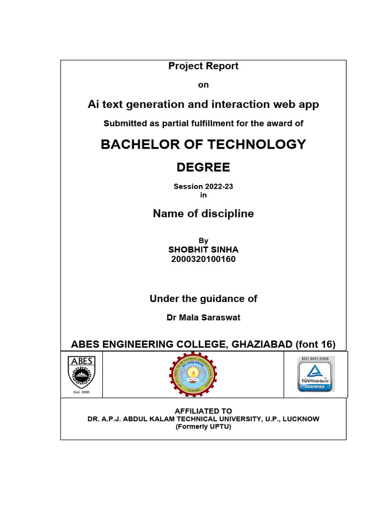 Data Science Report Format | PDF | Cybernetics | Cognitive Science