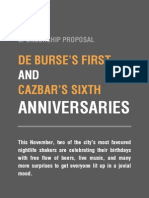Proposal - De Burse & Cazbar's Anniversary Parties