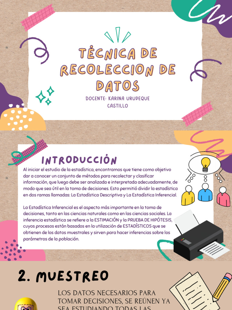 Técnicas de Recolección de Datos en Estadística | PDF | Muestreo ...