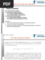 Time Solution of The State Space Equation