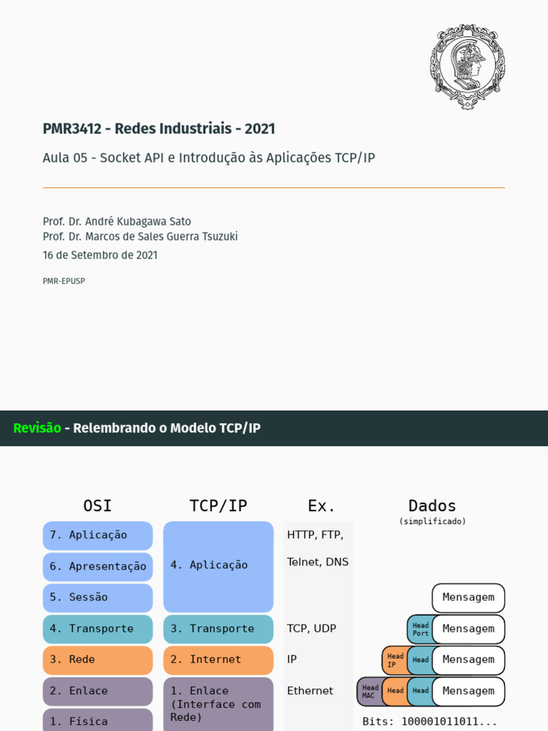 Socket API e Aplicações TCP/IP | PDF | Protocolo de transferência de ...