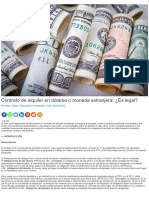 Contrato de Alquiler en Dólares o Moneda Extranjera - ¿Es Legal