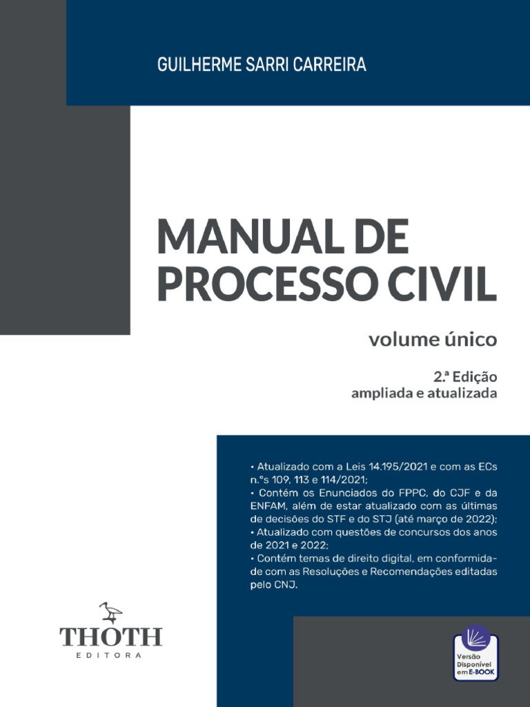 Manual de Processo Civil - 2ª Edição | PDF | Ação judicial | Jurisdição