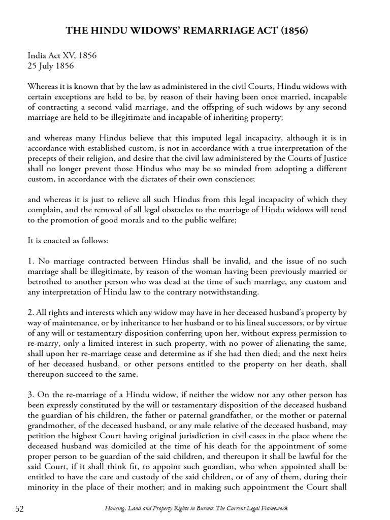 the-hindu-widows-remarriage-act-1856-pdf-common-law-private-law