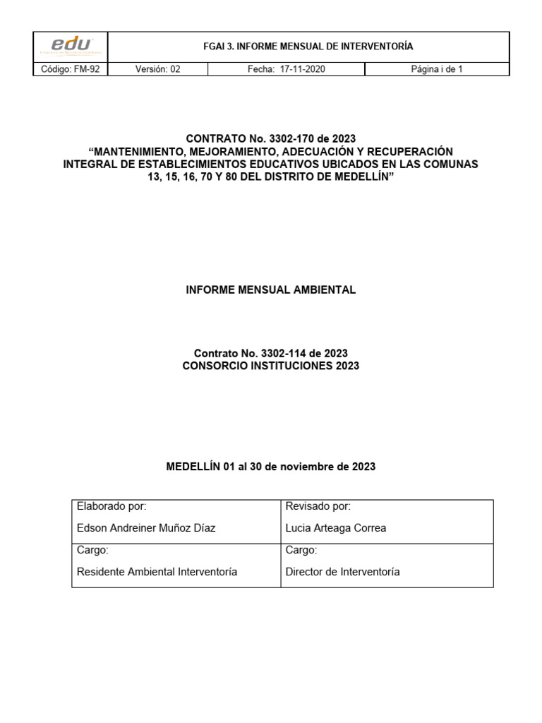 Fm 92 informe mensual interventor a comuna 13 15 16 70 y 80
