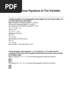 Pair of Linear Equation in Two Variable