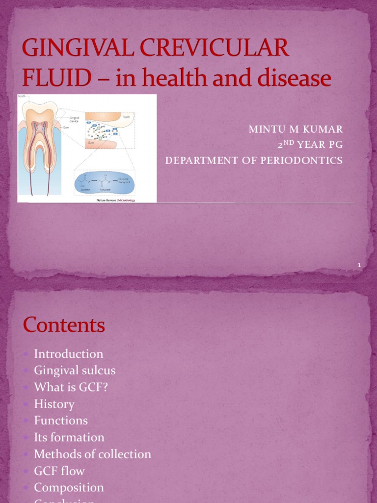 Gingival Crevicular Fluid | PDF | Inflammation | Immunoglobulin G
