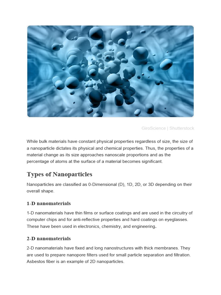 Nanoparticles | PDF | Nanoparticle | Nanomaterials