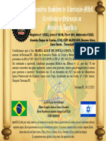 Certificado de Ordenação Apostólica - Pergaminho