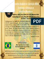 Certificado de Ordenação Missionária