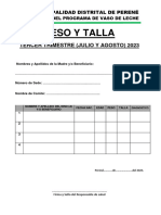 FORMATO DE PESO Y TALLA JULIO Y AGOSTO Entrega