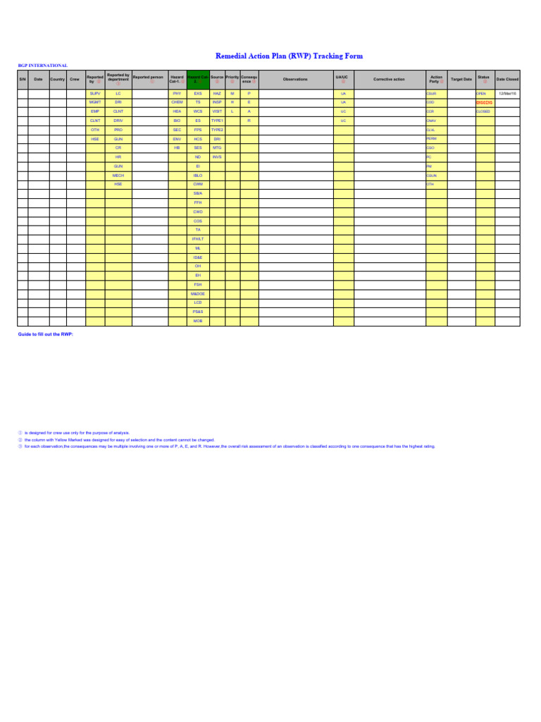 4.4 Remedial Work Plan (RWP) Form | PDF