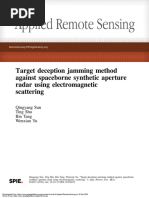 Target Deception Jamming Method Against Spaceborne Synthetic Aperture Radar Using Electromagnetic Scattering