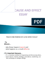 Cause and Effect Essay