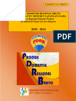 Produk Domestik Regional Bruto Kabupaten Luwu (Berdasarkan Lapangan Usaha) 2014