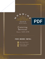 Example of A Catering Services Menu