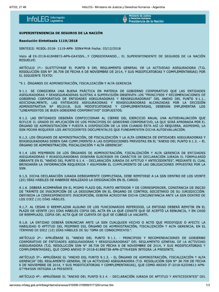 Resol 1119 - 2018 SSN | PDF