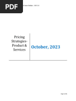 Pricing Strategies - Products Services Course Outline - Maninder Singh-September-2023