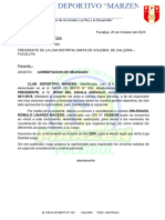 Carta Presentacion de Delegado