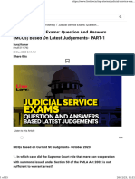 Judicial Service Exams: Question and Answers (MCQS) Based On Latest Judgements-Part-1
