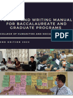 Format and Writing Manual For Baccalaureate and Graduate Programs