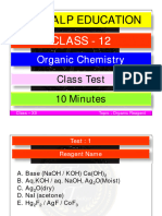 Organic Reagent Class Test Notice