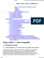 Carta de Suelos - Hoja 3563-7 DEL CAMPILLO