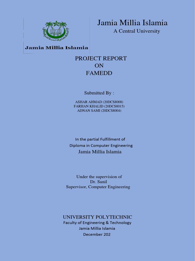 Project report famedd pdf html html element