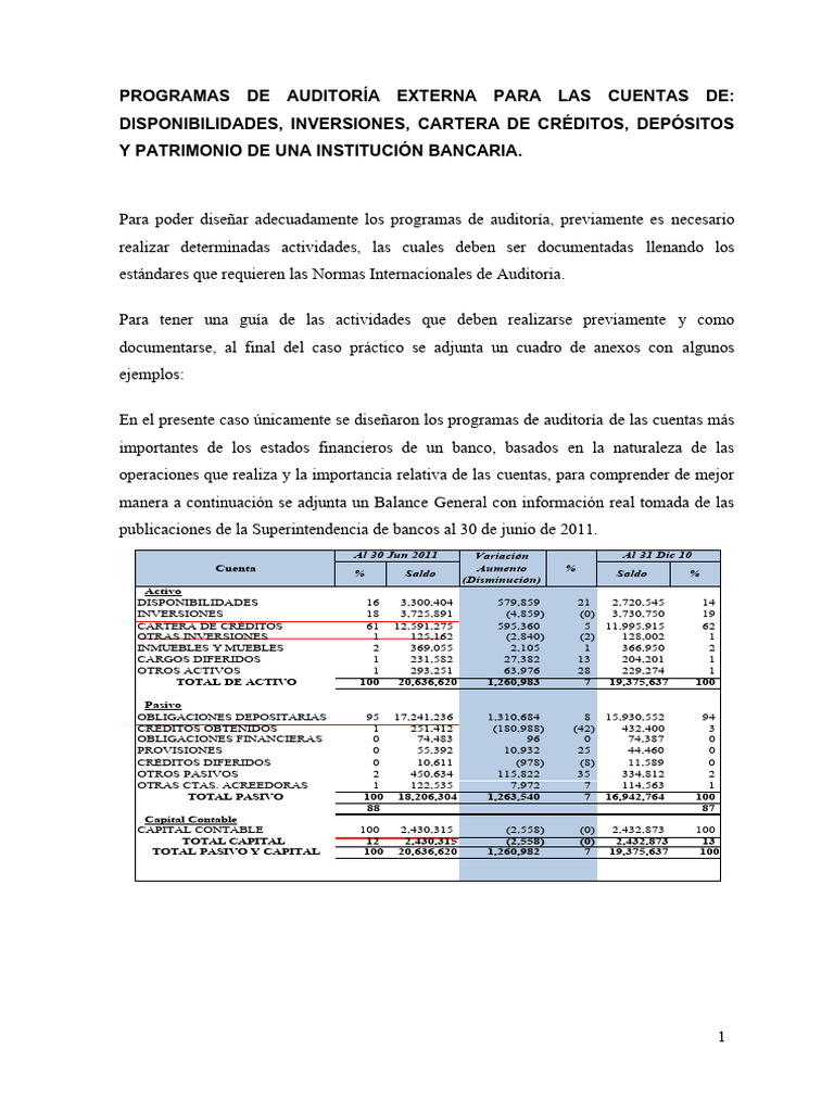 Programas Auditoria Bancos Descargar Gratis Pdf Auditoría Bancos