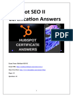 HubSpot SEO II Certification Answers