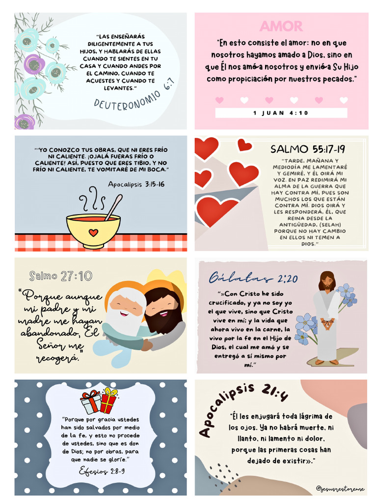 Tarjetas Con Versiculos para Imprimir 1 | PDF, image size:768x1024