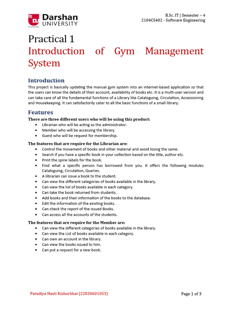 Gym Management System Software Overview | PDF | Libraries | Barcode