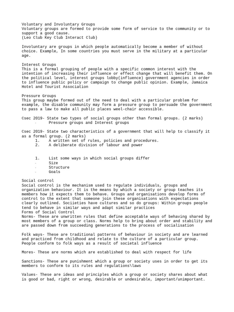 Social Studies Notes PDF