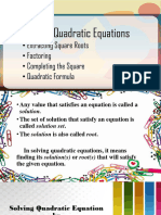 Solving Quadratics - Lesson