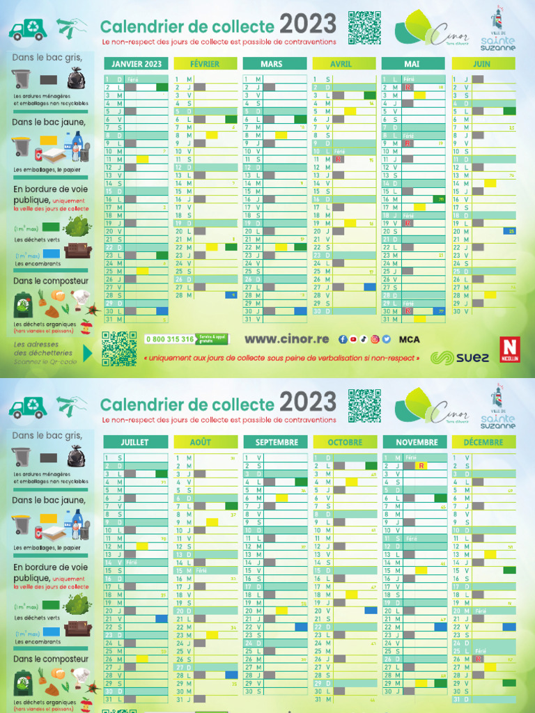Calendrier Poubelles PDF