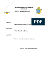 D° de Educación y Cultura - 4 Unidad - Marcos Eduardo Fernández Espinoza