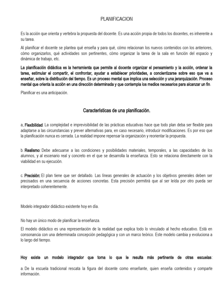 Elementos de la Planificación Educativa | PDF | Evaluación | Enseñando