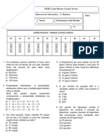 6º Ano - Bimestral 2º Et. - Matemática