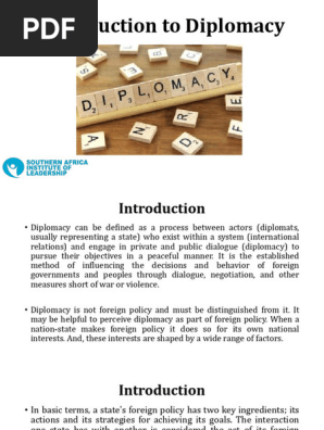 Introduction to Diplomacy