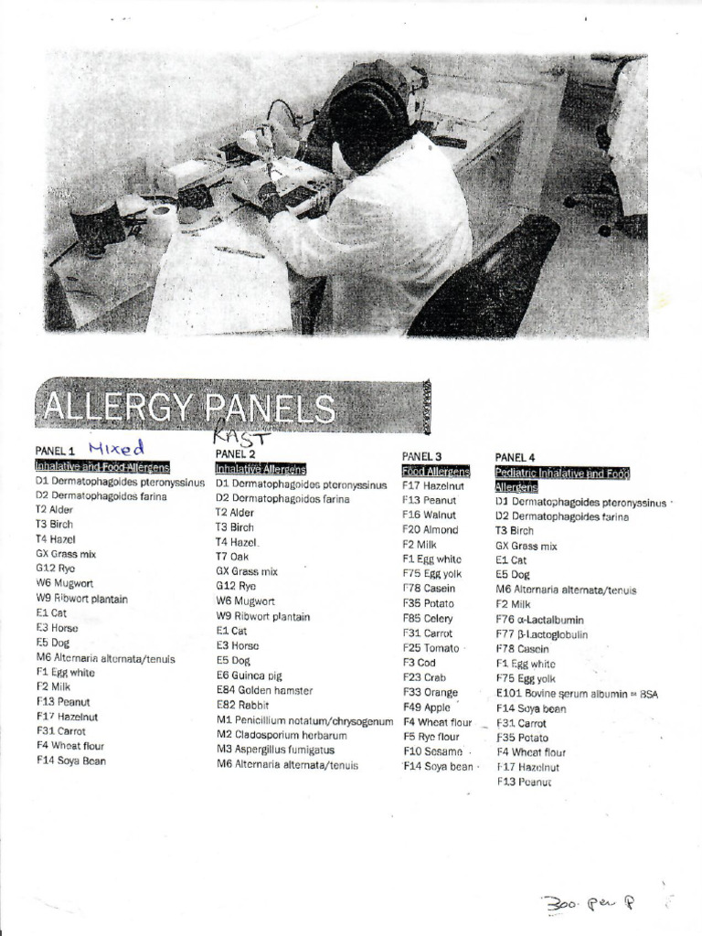 Allergy Panels PDF