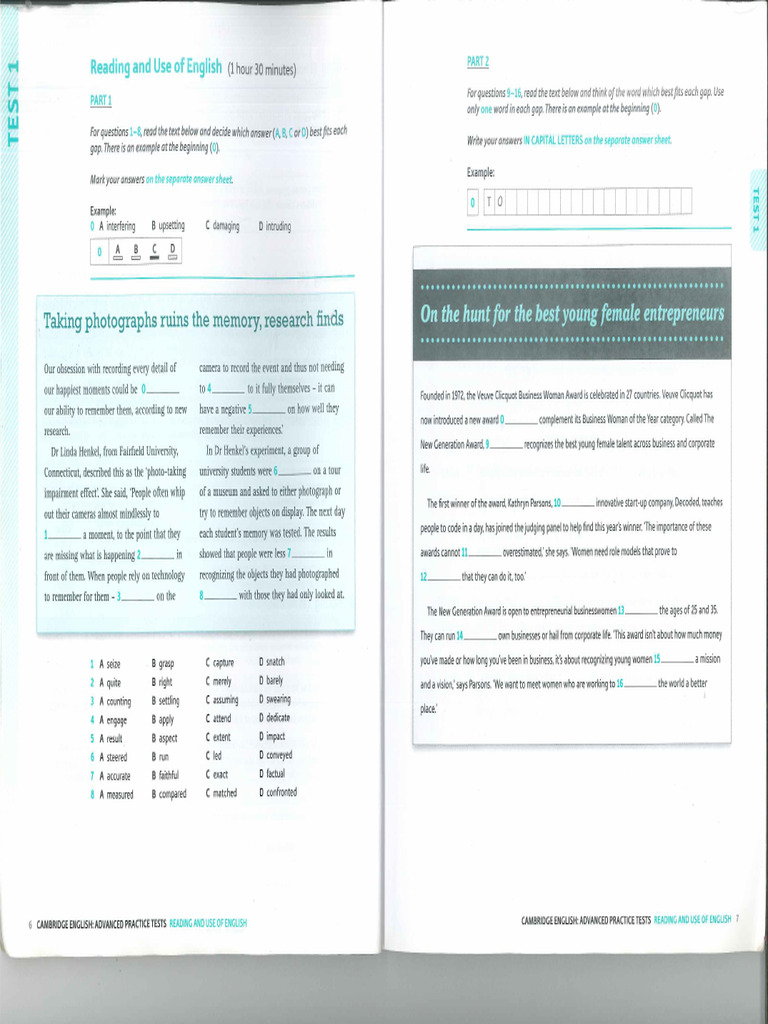Cae Test 1 Oxford PDF