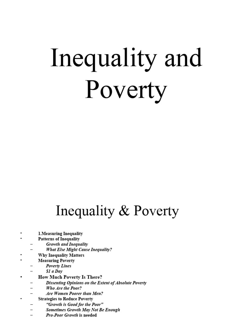 Inequality and Poverty-2 New | PDF | Social Science